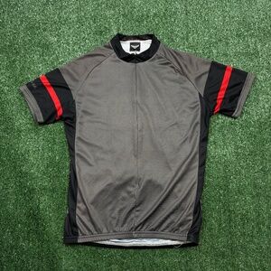 Twin Six Cycling Jersey Men's Size M Gray Zipper Short Sleeve Lightweight Biking